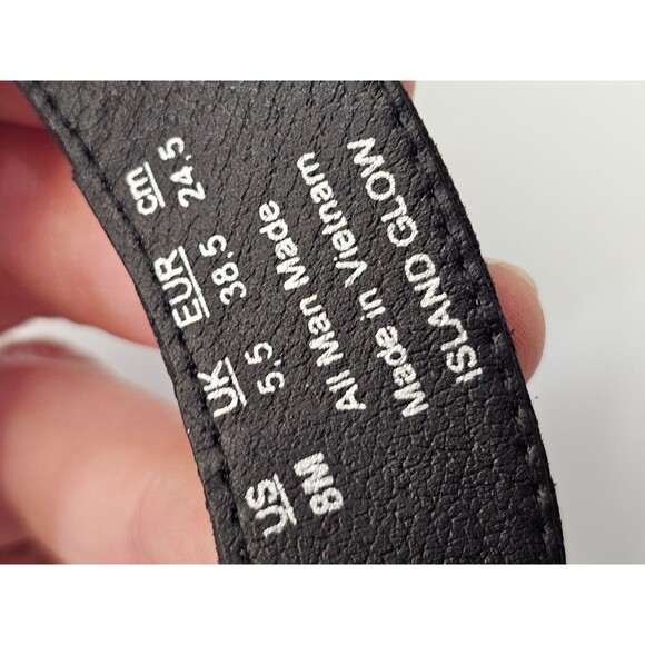 MW Women's 8 Dr. Scholl's Island Glow Sandal Black Faux Leather Strappy Shoes - Picture 7 of 9